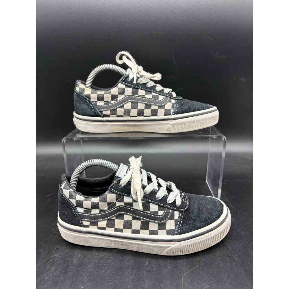 Vans Off The Wall Old Skool Checkered Shoes Youth 1.5